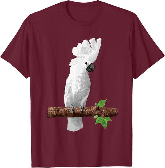 Cool Cockatoo Art Women Parrot Lover Goffin Cockatoo T-Shirt - T-Shirt | Maroon