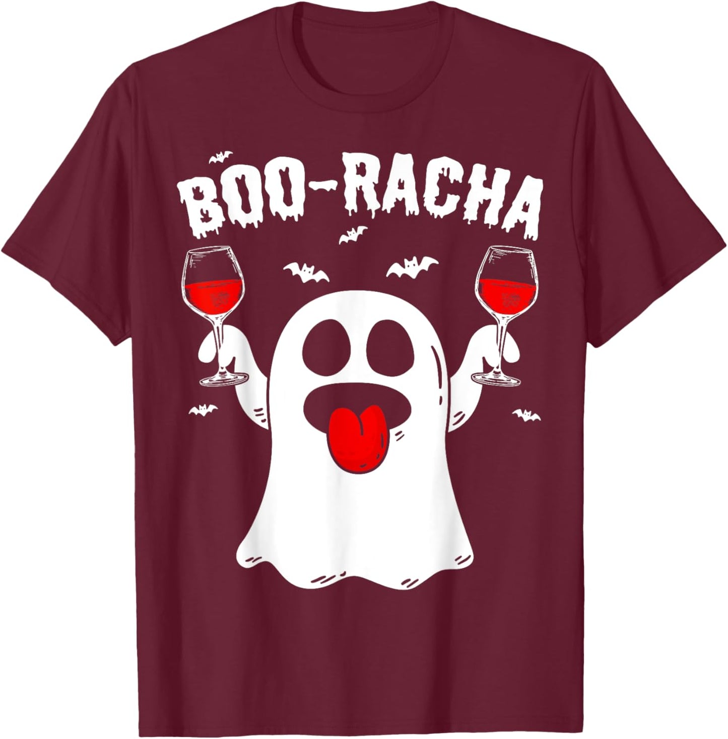 Boo-Racha Halloween Cute Ghost Boo Borracha Funny Men Women T-Shirt - T-Shirt | Maroon