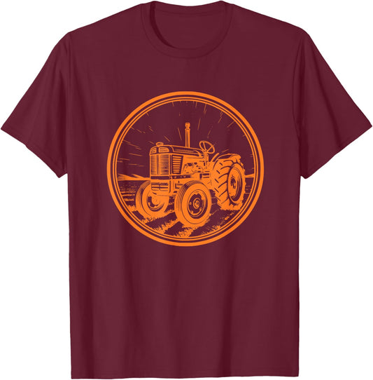 Vintage Alis Chalmers WD45 Tractor Farming Style product T-Shirt - T-Shirt | Maroon