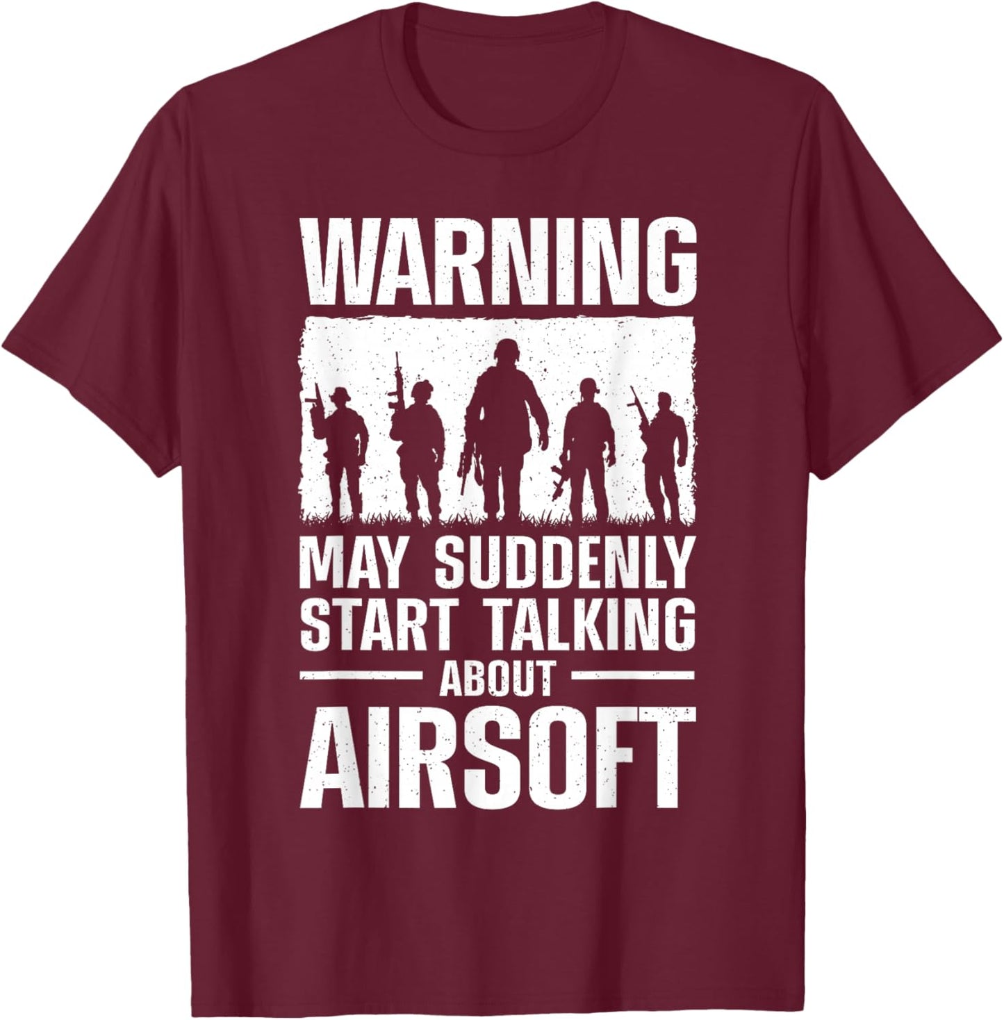 Funny Airsoft Art Women Tactical Airsoft Gun Airsoft T-Shirt - T-Shirt | Maroon