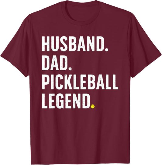 Pickleball Art For Husband Men Pickle Ball Pickleball Lover T-Shirt - T-Shirt | Maroon