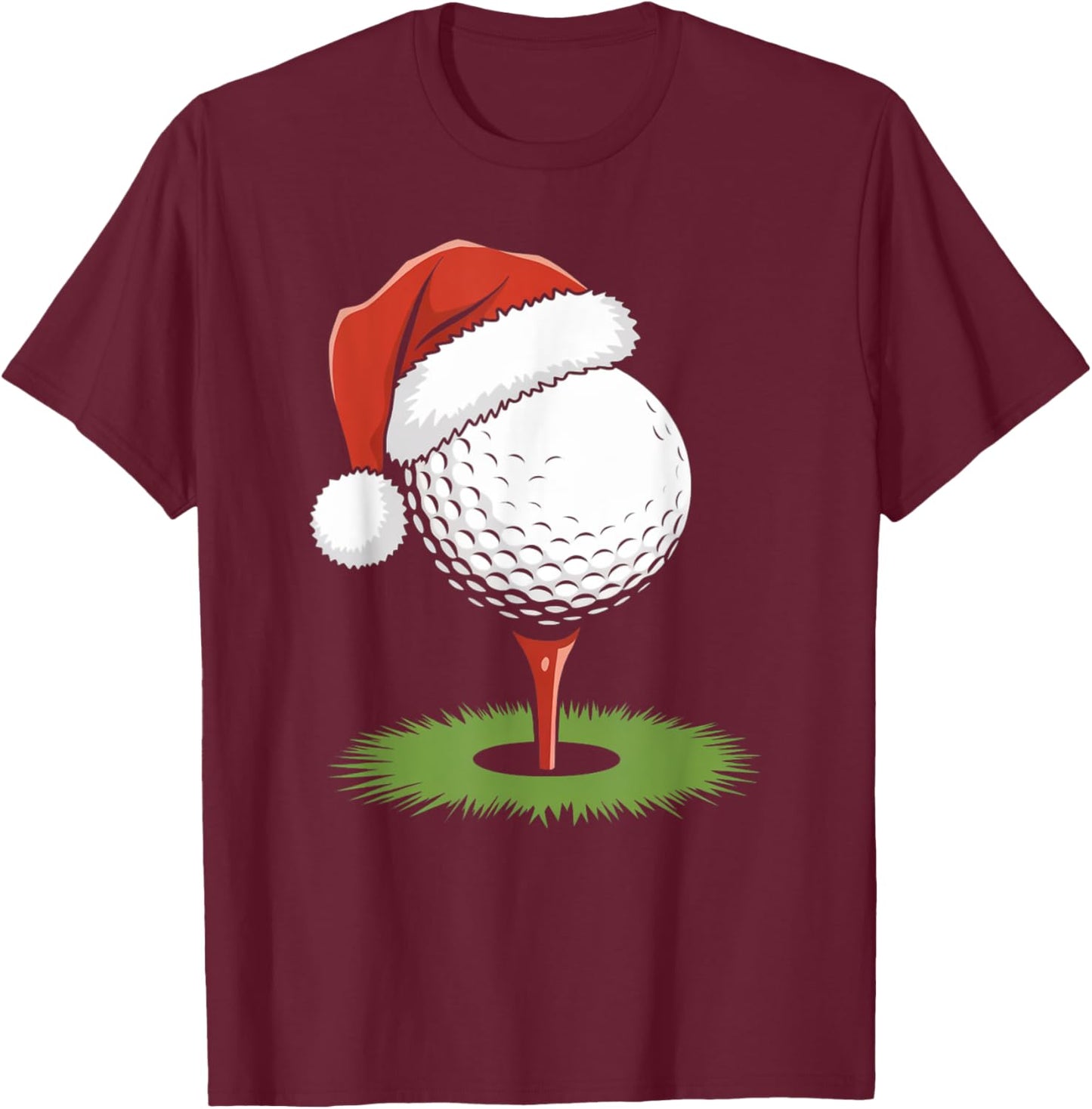 Santa Golf Ball for Christmas Golf Ball Christmas Boys T-Shirt - T-Shirt | Maroon