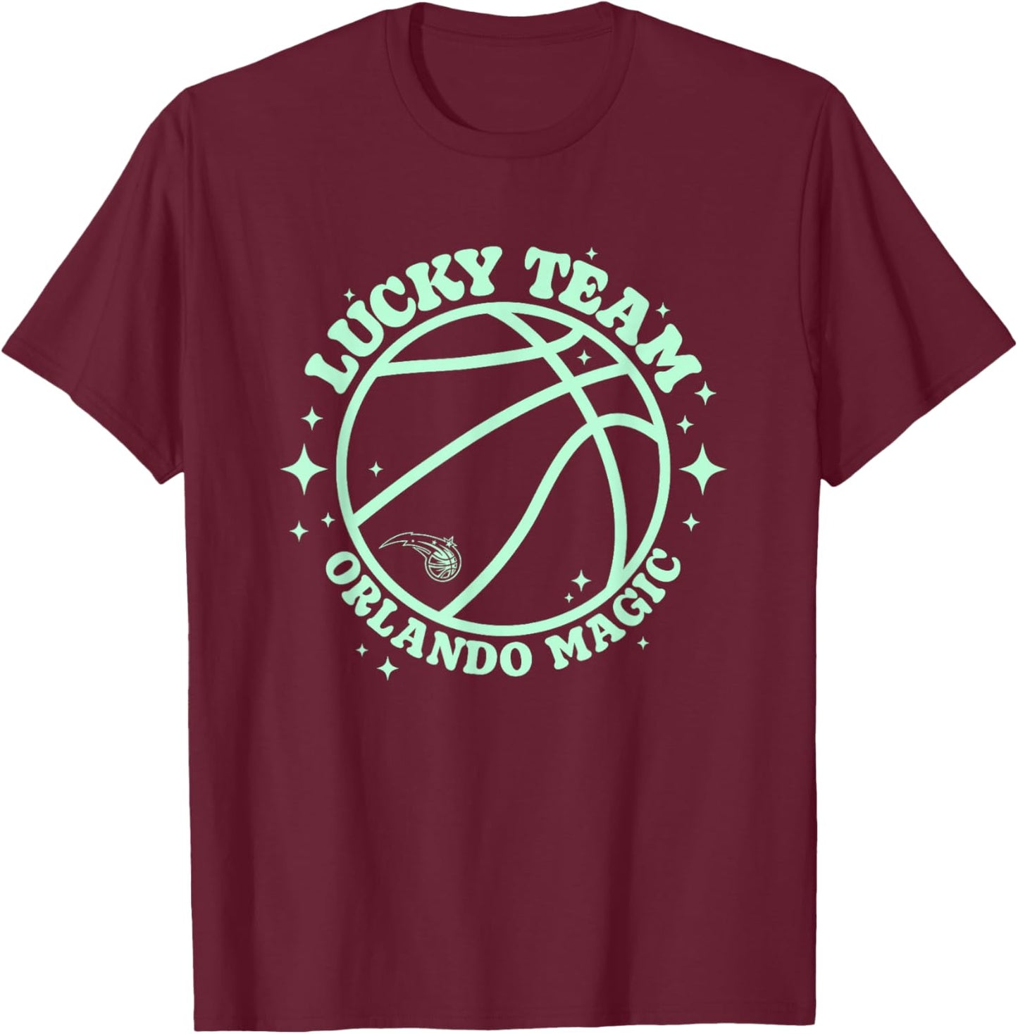 NBA Orlando Magic Lucky Basketball Team T-Shirt - T-Shirt | Maroon