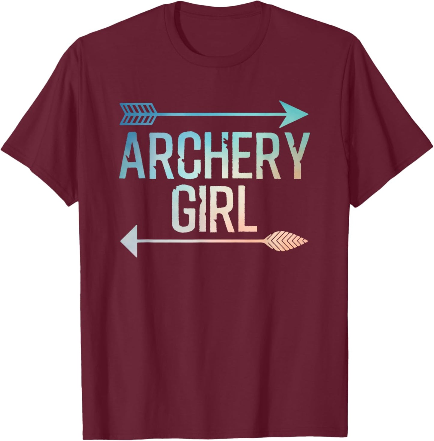 Cool Archery Art for Girls Women Crossbow Bow Hunting Archer T-Shirt - T-Shirt | Maroon