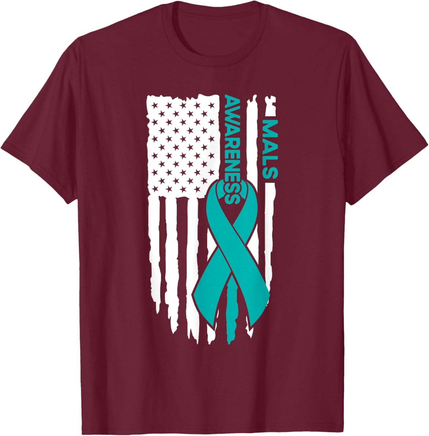 MALS Awareness Flag MALS T-Shirt - T-Shirt | Maroon
