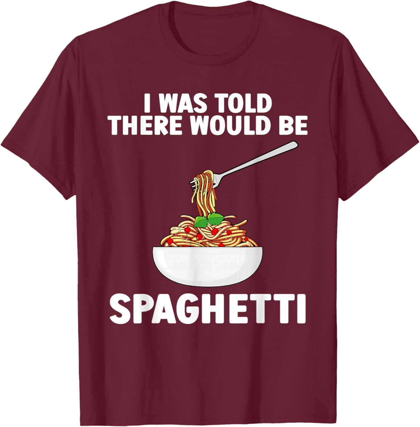 Cool Spaghetti Art Women Italian Foodie Pasta Lover T-Shirt - T-Shirt | Maroon