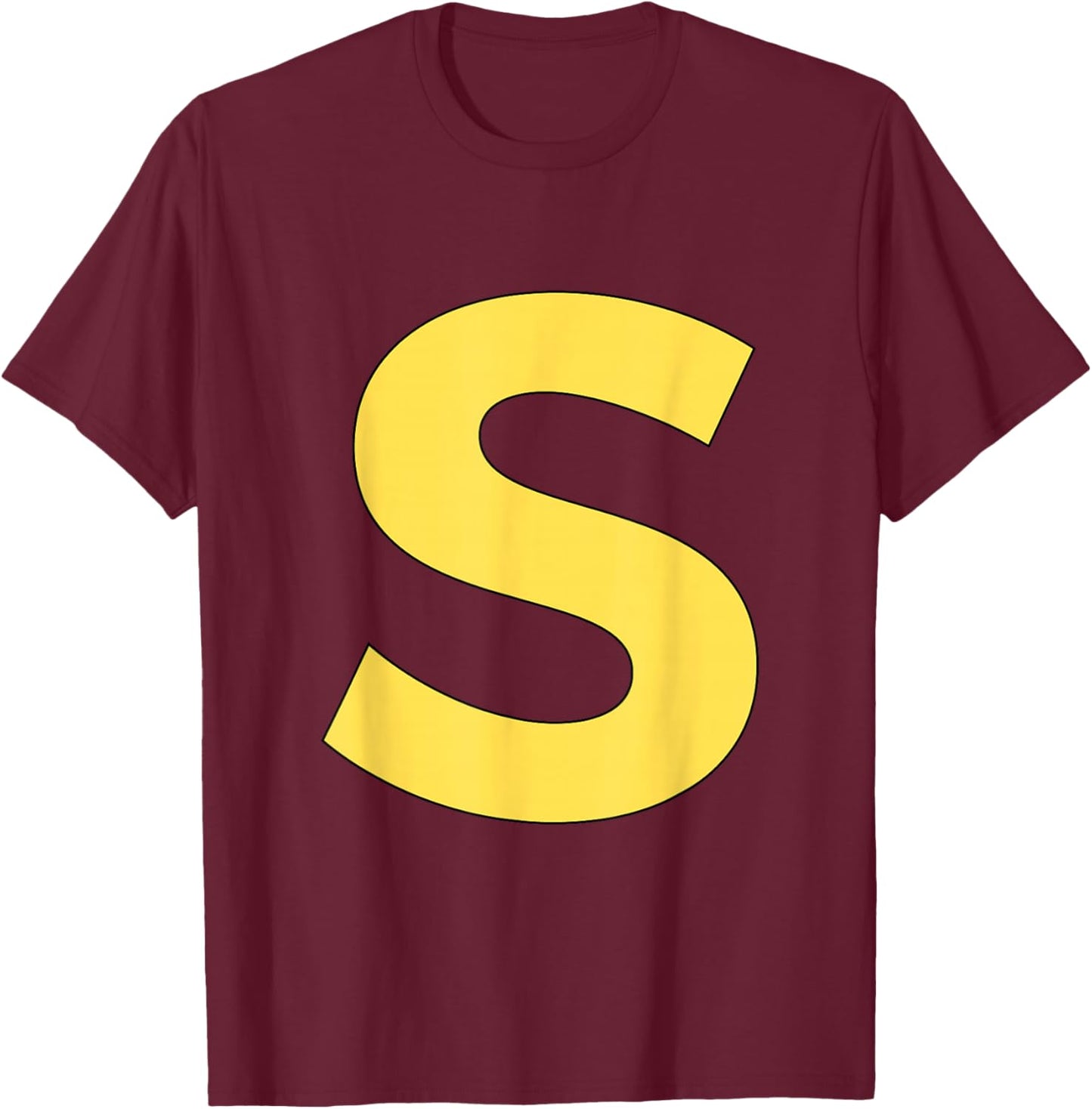 Letter S Funny Group Matching Halloween Costume T-Shirt - T-Shirt | Maroon