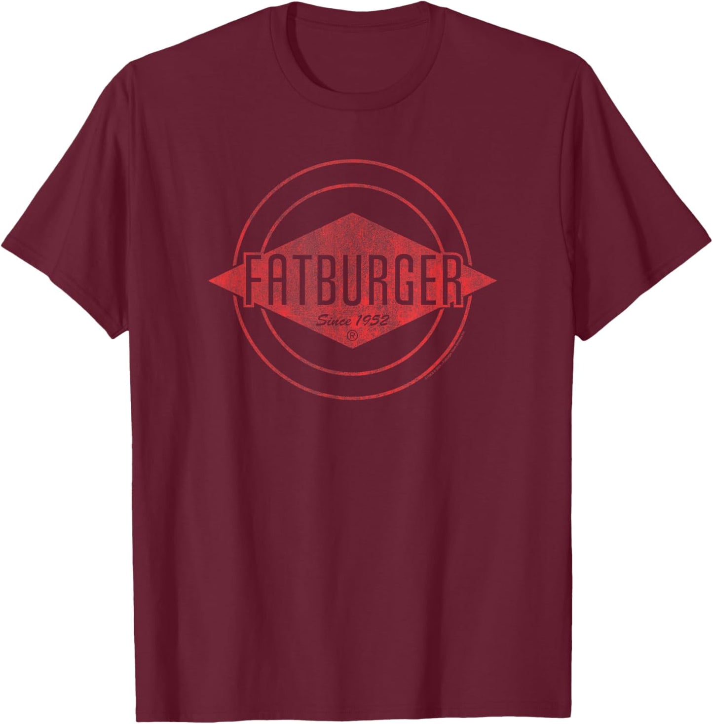 Fatburger Distressed Logo 1952 Fast Food T-Shirt - T-Shirt | Maroon