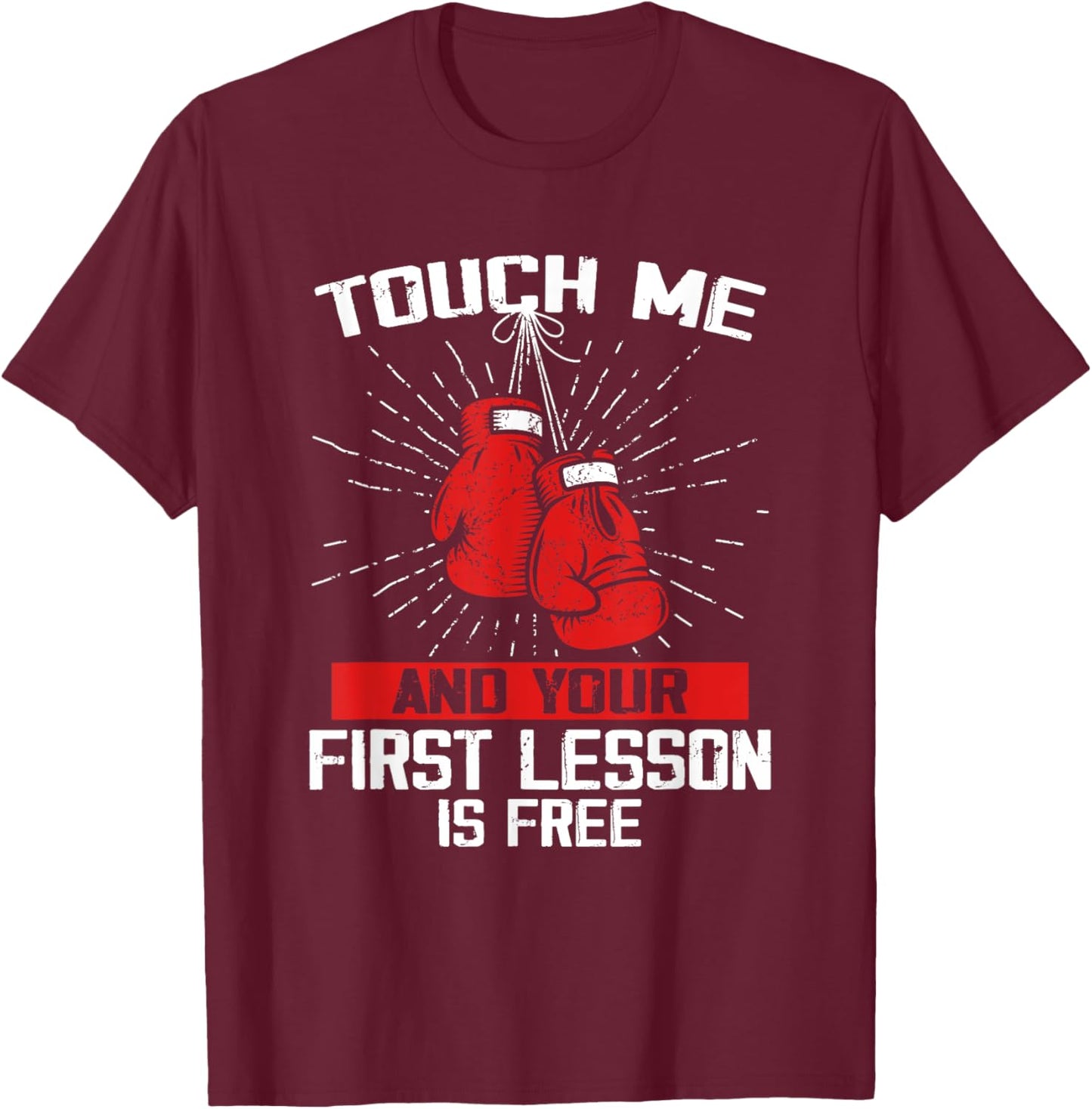 Kick boxer Boxing Coach Funny Kick Boxing Lover Saying T-Shirt - T-Shirt | Maroon