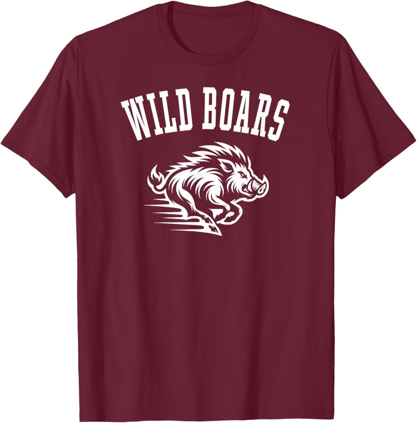 Wild Boars Mascot for Players and Fans T-Shirt - T-Shirt | Maroon