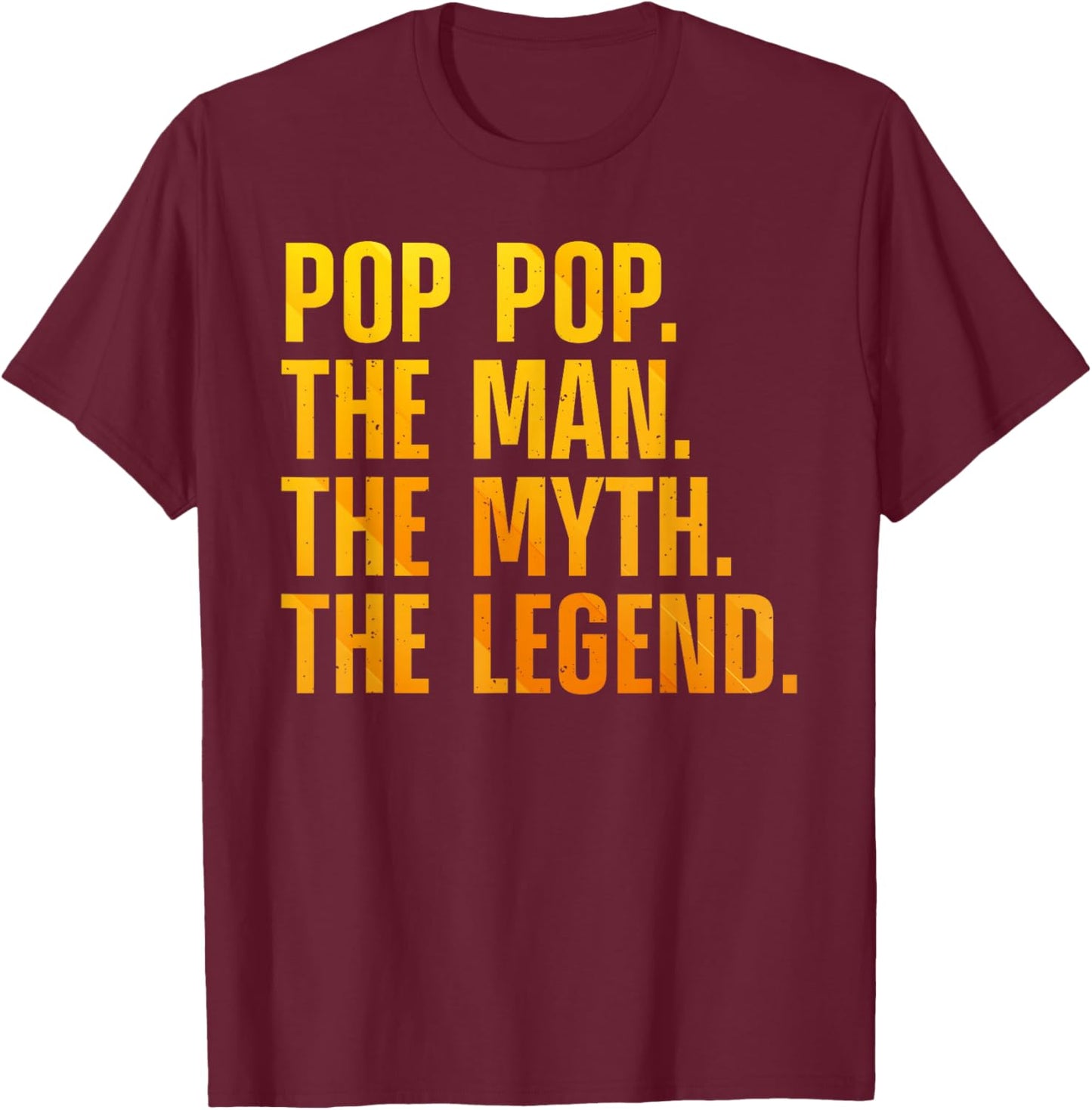 Pop Pop Art For Grandpa Grandfather From Grandkids Pop Pop T-Shirt - T-Shirt | Maroon