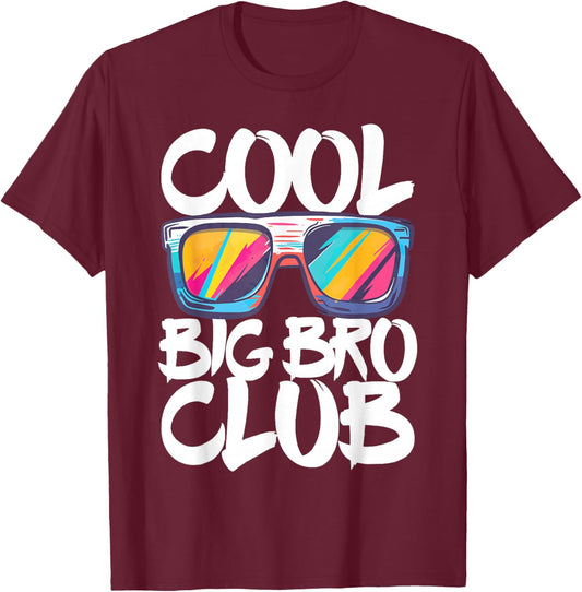 Cool Big Bro Club Shirt Big Brother Matching Family T-Shirt - T-Shirt | Maroon