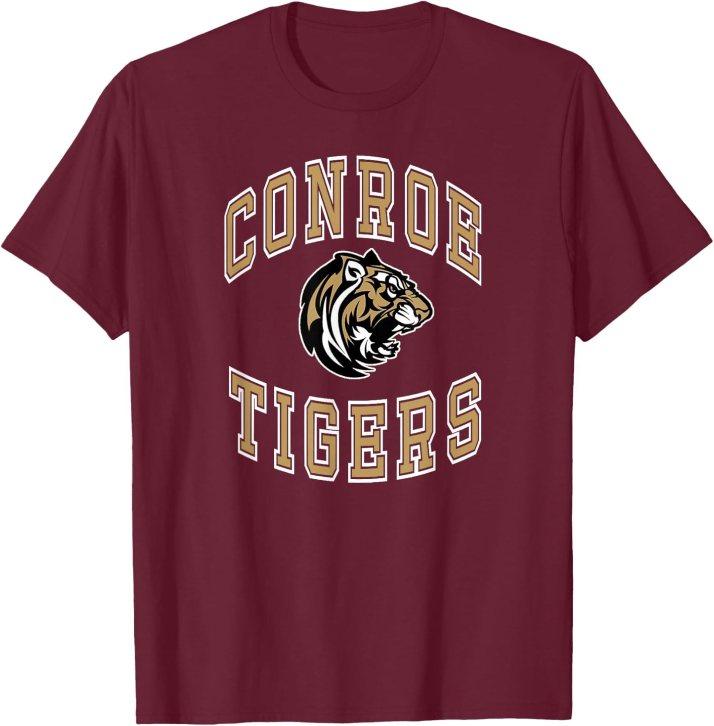 Conroe High School Tigers T-Shirt - T-Shirt | Maroon