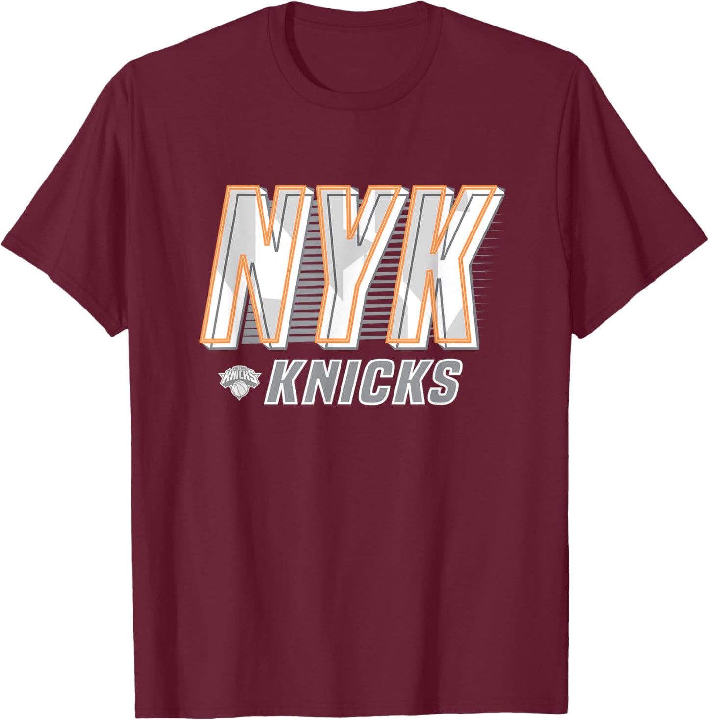 NBA New York Knicks Type Stack Logo T-Shirt - T-Shirt | Maroon