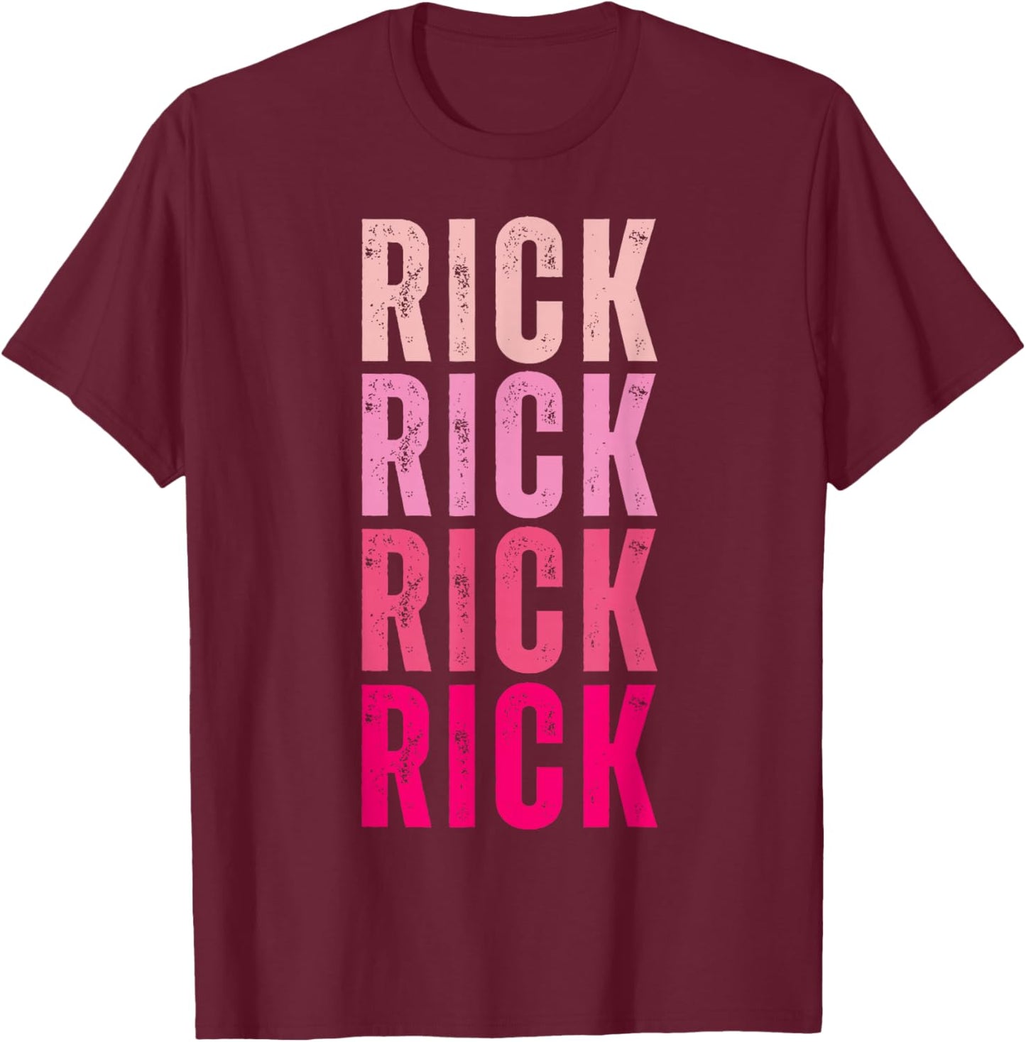 Personalized Name Rick I Love Rick Vintage T-Shirt - T-Shirt | Maroon