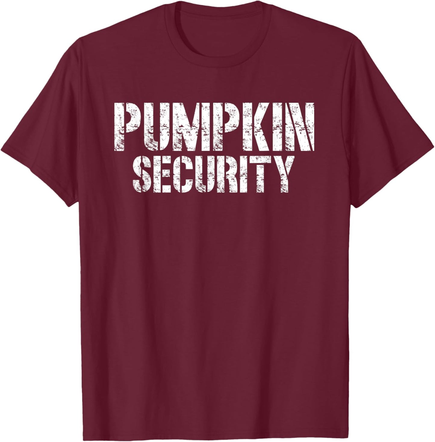 Halloween Dad Mom Daughter Adult Costume Pumpkin Security T-Shirt - T-Shirt | Maroon