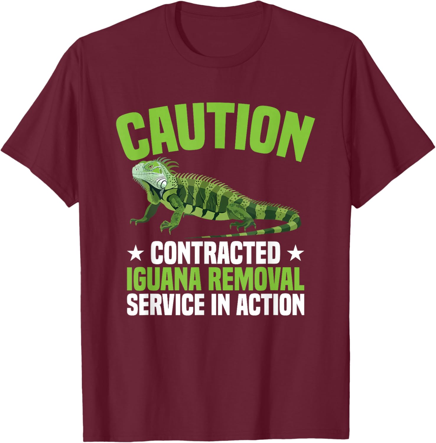 Lizard Hunting Specialist ControlTech Iguana Hunting T-Shirt - T-Shirt | Maroon