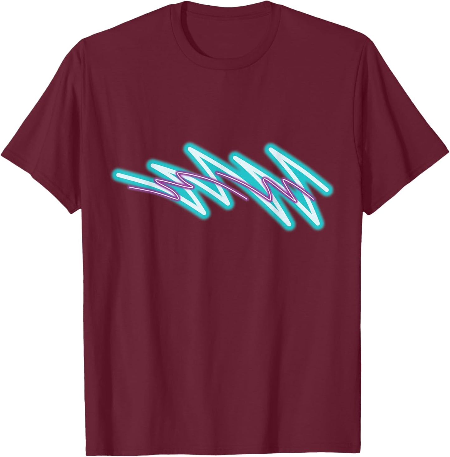 Nostalgic 90's Minimal Neon Jazzy Paper Cup Vaporwave T-Shirt - T-Shirt | Maroon