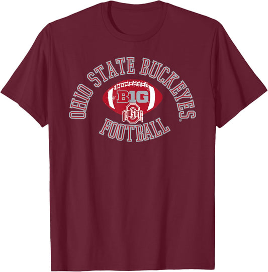 Ohio State Buckeyes Big 10 Football Huddle T-Shirt - T-Shirt | Maroon