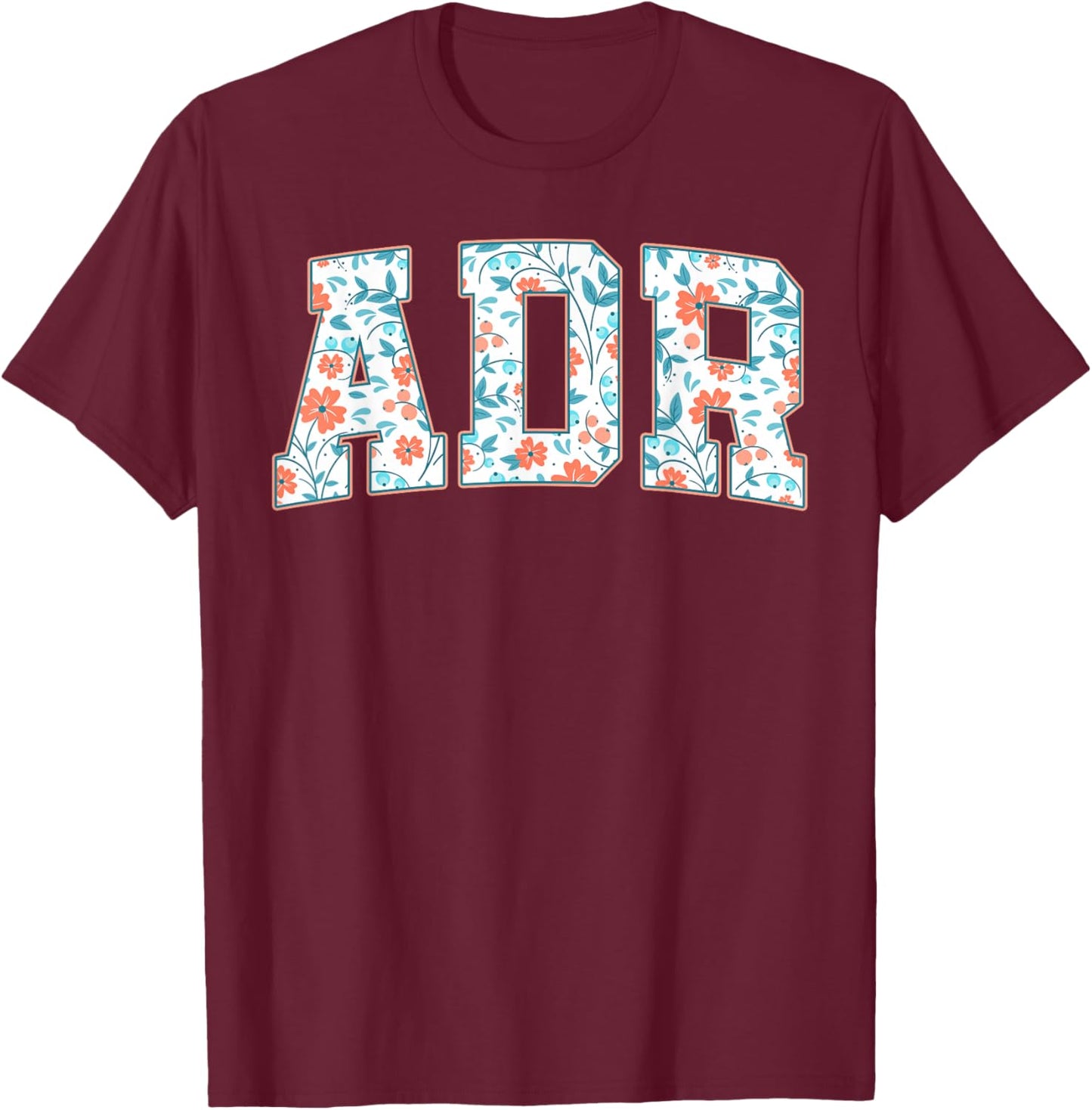Floral ADR Vet Tech Veterinary Medicine Vet Staff Week T-Shirt - T-Shirt | Maroon