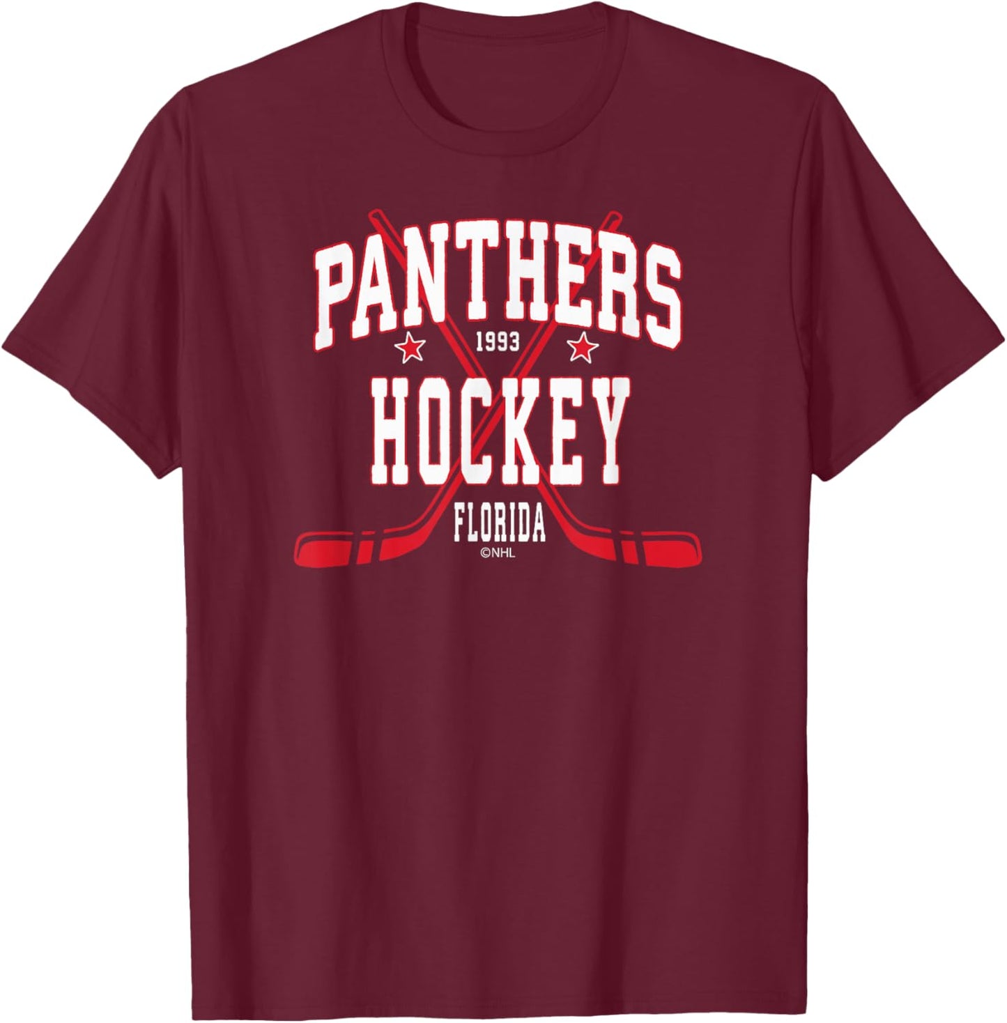 Florida Panthers Stars Officially Licensed T-Shirt - T-Shirt | Maroon