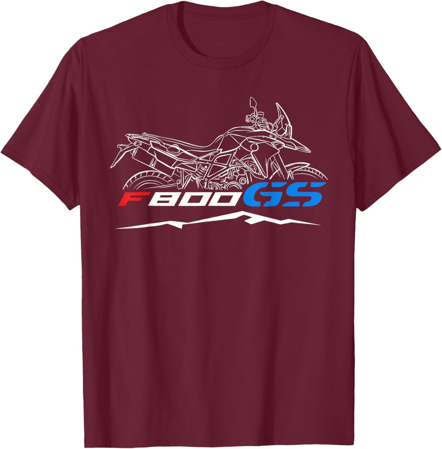 Motorrad F800GS 2013-2018 for ADV Riders, Motorcycle T-Shirt - T-Shirt | Maroon