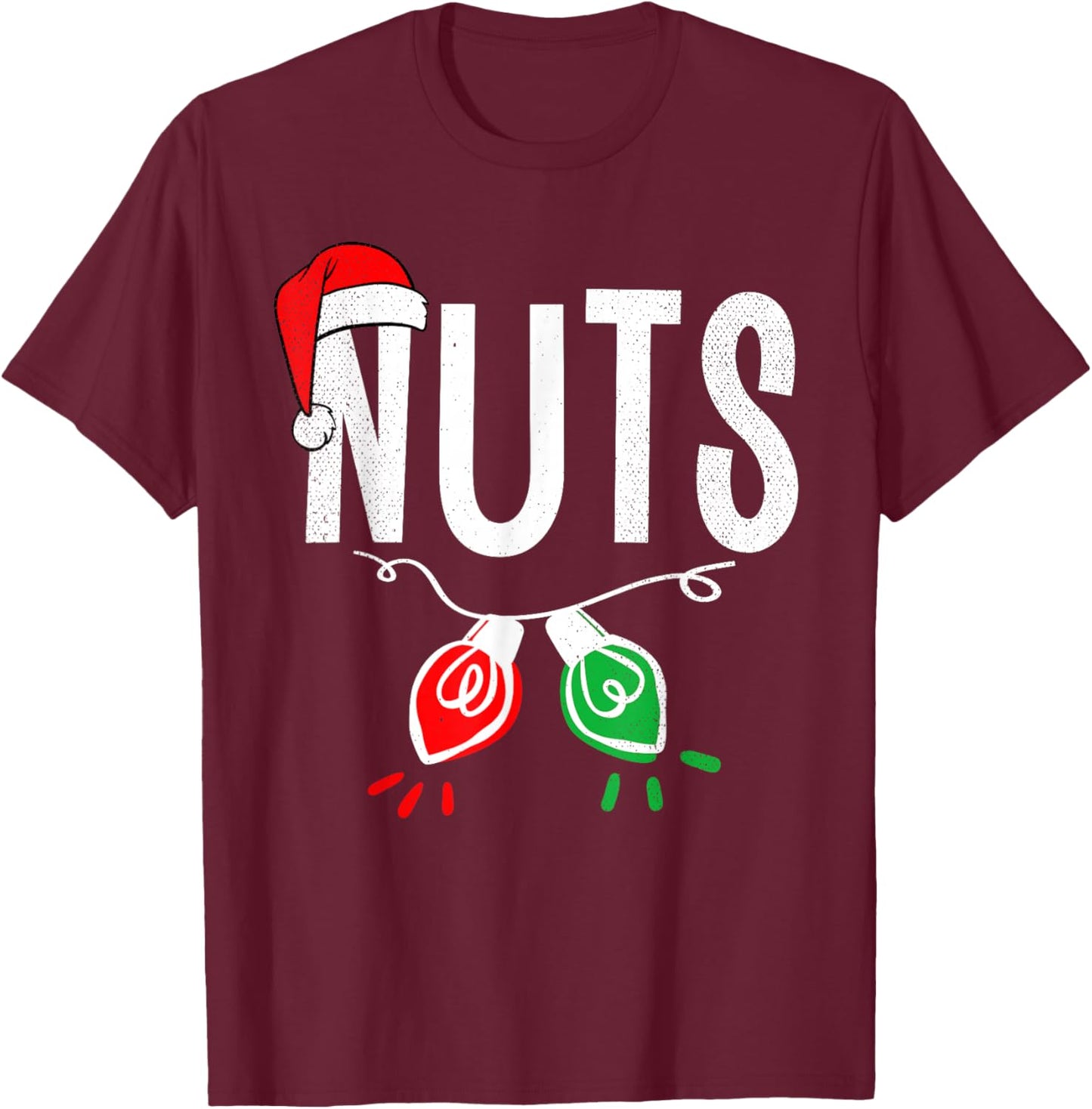 Chest Nuts Matching Chestnuts Funny Christmas Couples Nuts T-Shirt - T-Shirt | Maroon