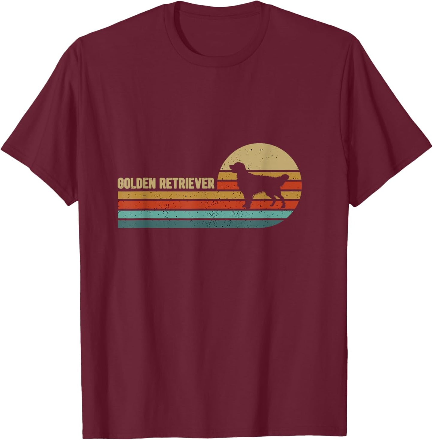 Golden Retriever Dog T-Shirt - T-Shirt | Maroon