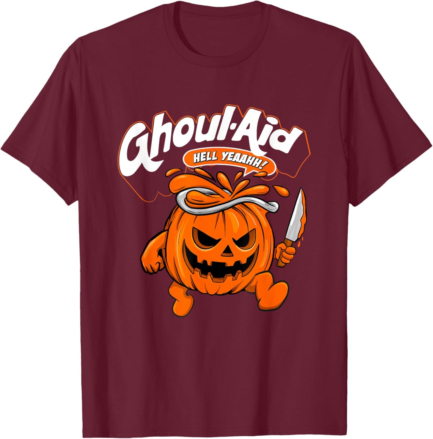 Ghoul Aid - Spooky Witch Halloween T-Shirt - T-Shirt | Maroon