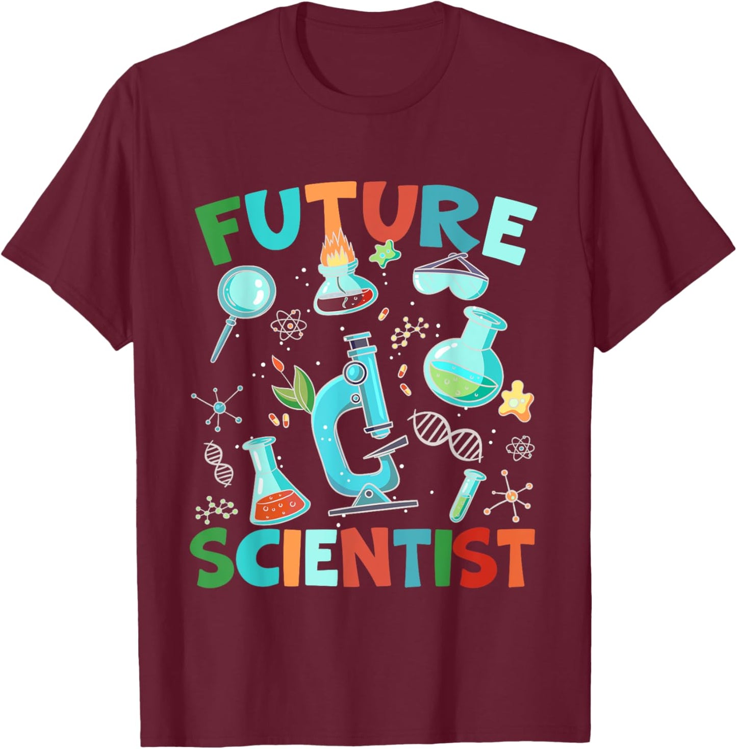 Future Scientist - Student Fair Scientist Boy Girl Science T-Shirt - T-Shirt | Maroon