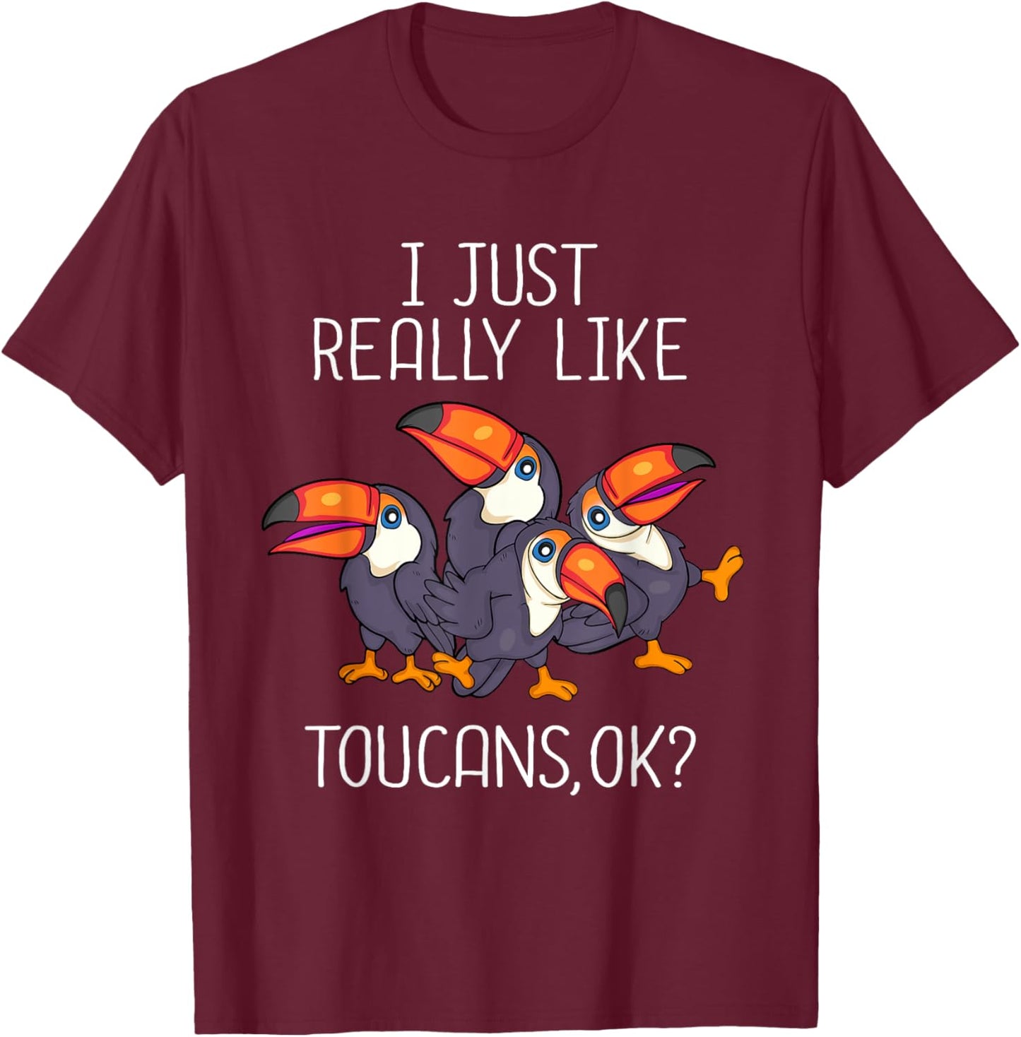Toucan Lover Kids Bird Watching Women Toucan T-Shirt - T-Shirt | Maroon