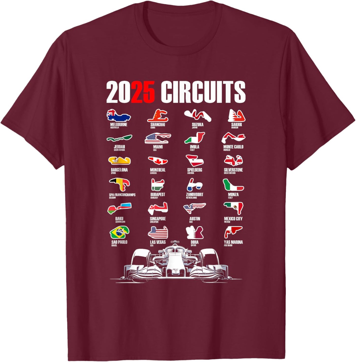Racing Country Pit Crew Costume Car Auto Car Race T-Shirt - T-Shirt | Maroon