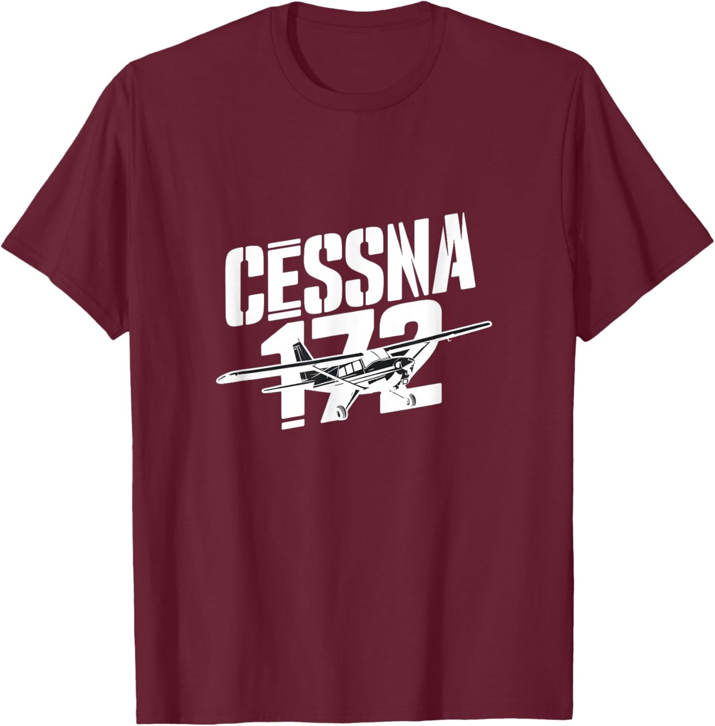 C172 Skyhawk C-172 Airplane Classic Vintage Aviation Pilot T-Shirt - T-Shirt | Maroon