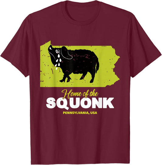 Home Of The Squonk Pennsylvania State American Cryptid T-Shirt - T-Shirt | Maroon