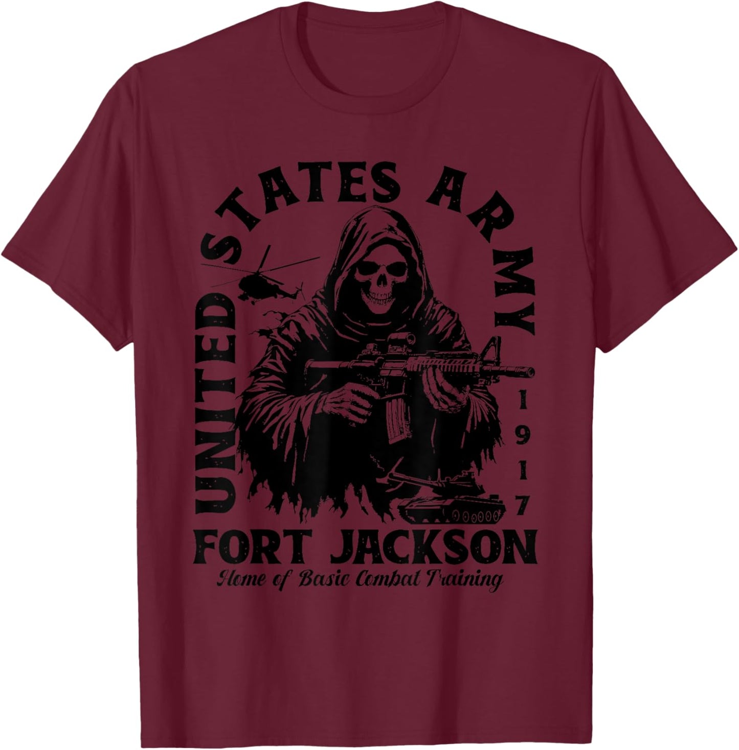 Fort Jackson US Military Base South Carolina SC Ft Jackson T-Shirt - T-Shirt | Maroon