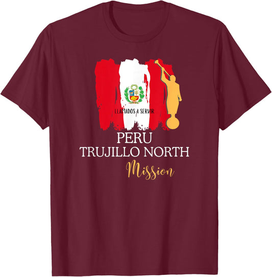 Peru Trujillo North Mormon LDS Mission Missionary T-Shirt - T-Shirt | Maroon