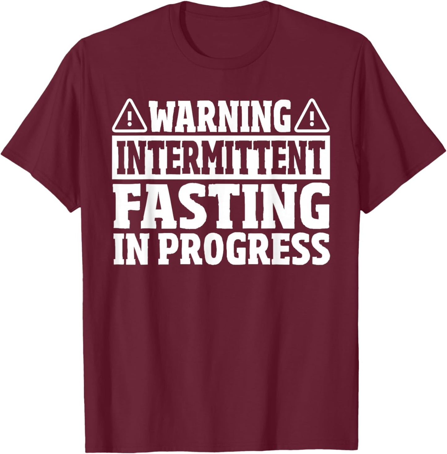 Intermittent Fasting In Progress Autophagy T-Shirt - T-Shirt | Maroon