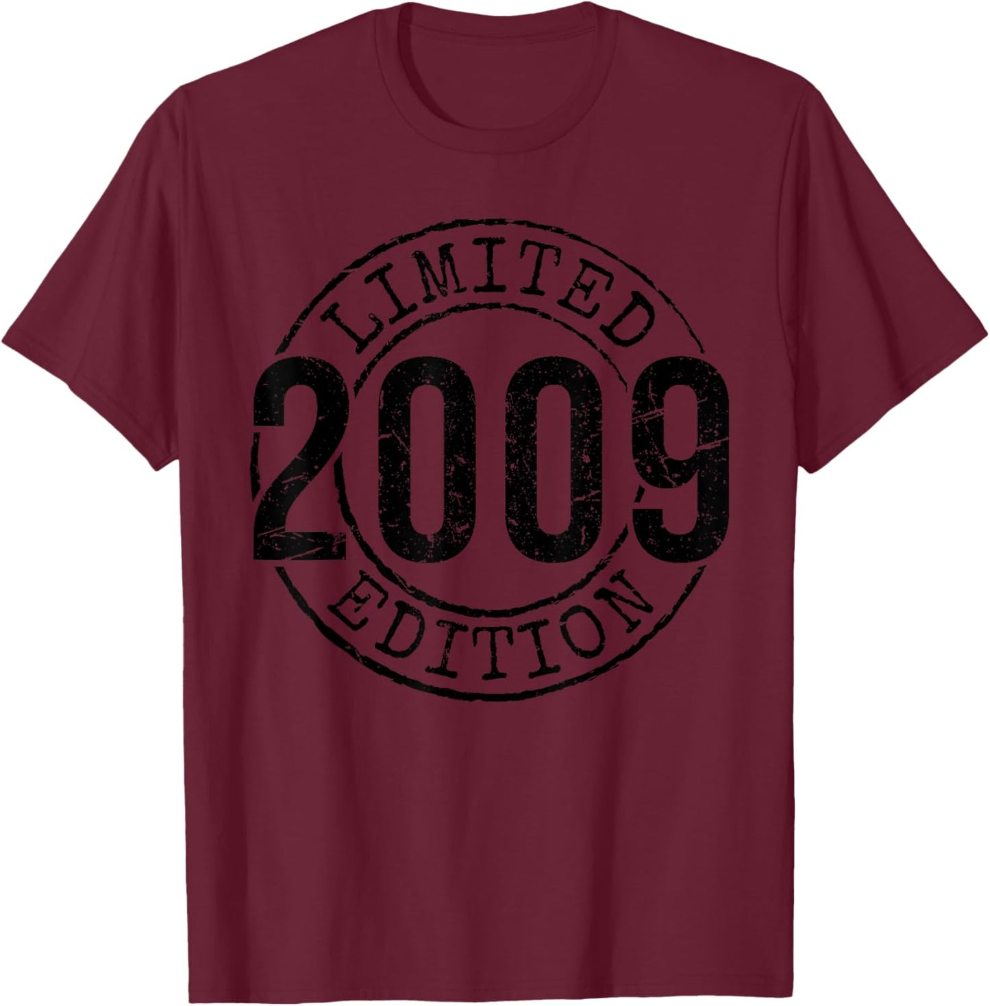 Sweet 16th Birthday 16 Years Old Bday Teen Girl Boy 2009 T-Shirt - T-Shirt | Maroon