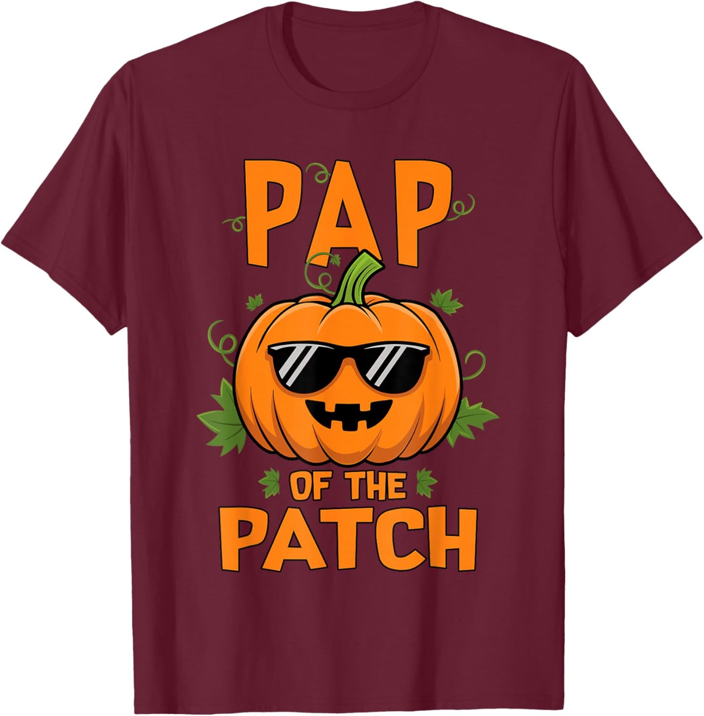 Pumpkin Pap of the Patch Family Matching Halloween T-Shirt - T-Shirt | Maroon