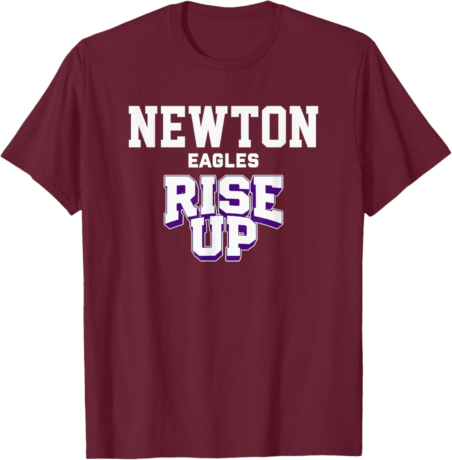Newton Eagles Rise Up HS T-Shirt - T-Shirt | Maroon