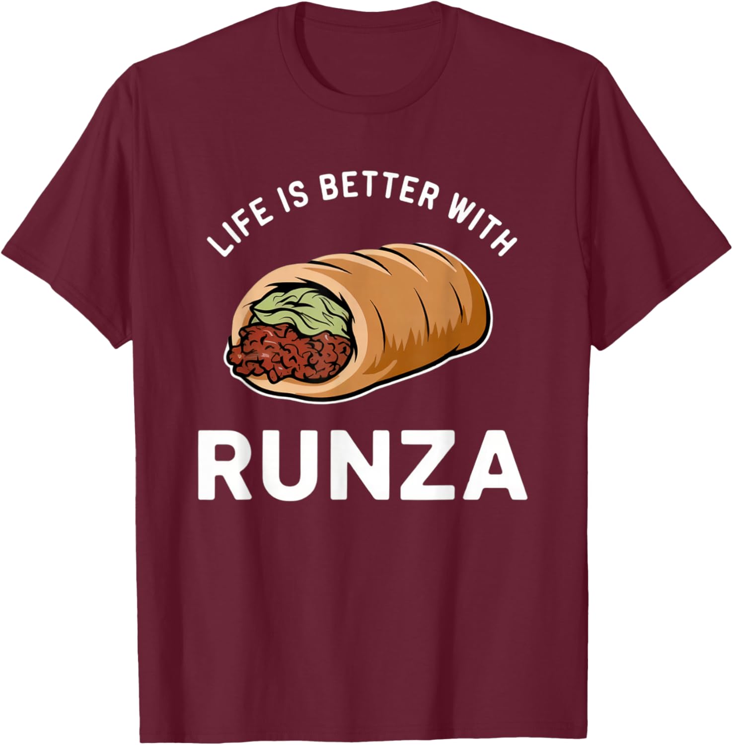 Runza Lover | Nebraska Food Favorite | Fun Bakery Design T-Shirt - T-Shirt | Maroon