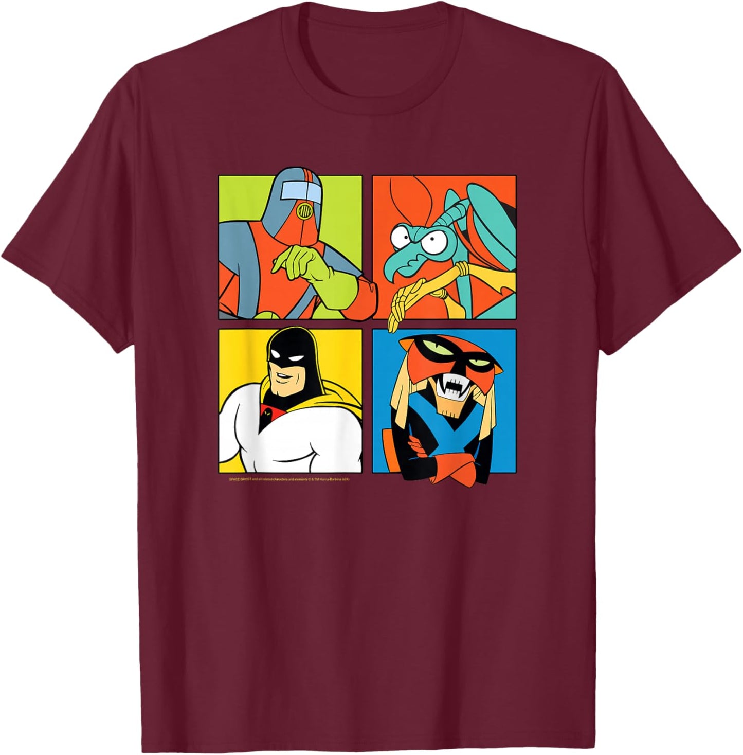 Space Ghost Coast to Coast Hero Villains T-Shirt - T-Shirt | Maroon
