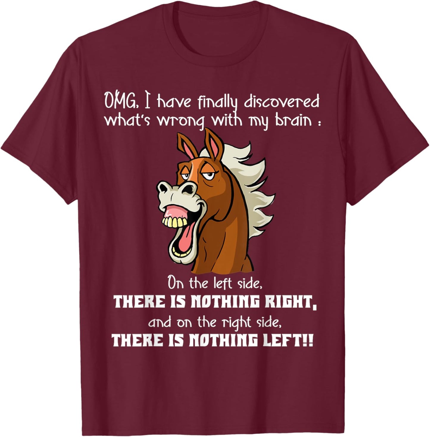 Sarcastic Fall Horse Thanksgiving Horse Autumn Western Horse T-Shirt - T-Shirt | Maroon