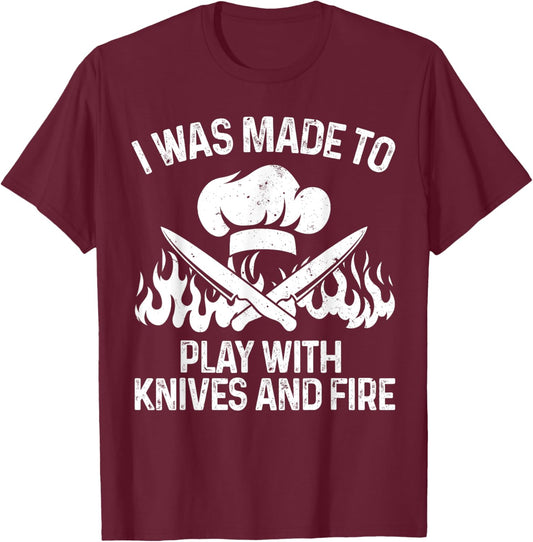 Funny Chef Design Women Cooking Lovers Culinary Chef T-Shirt - T-Shirt | Maroon