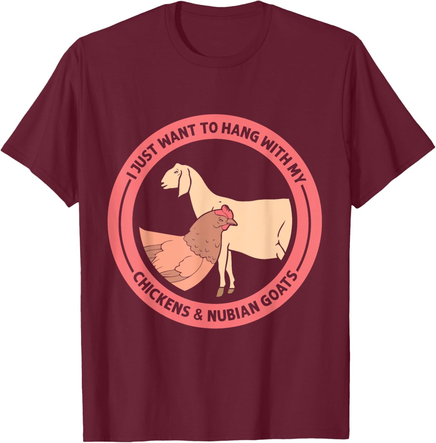 Nubian Goat Outfits and Nubian Goat T-Shirt - T-Shirt | Maroon