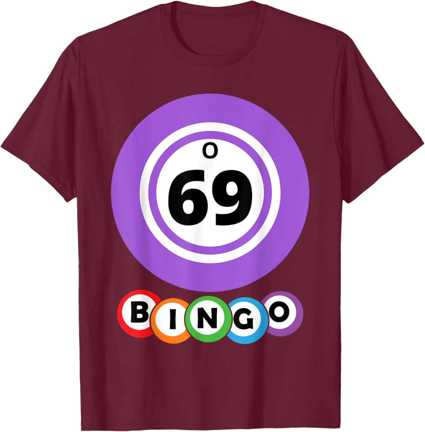 Lucky Bingo O69 Group Bingo Costume T-Shirt - T-Shirt | Maroon