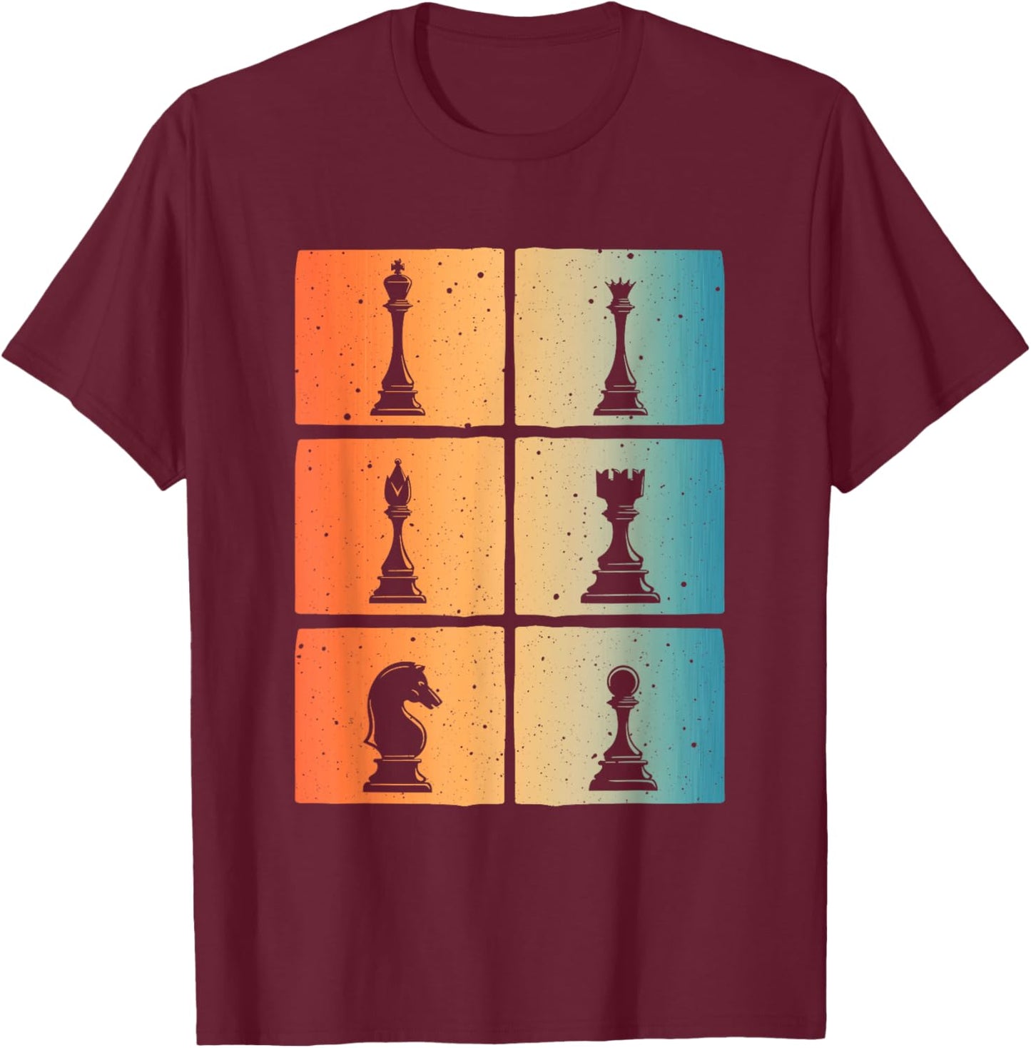 Cool Chess Art Women Kids Chess Player Chess Novelty T-Shirt - T-Shirt | Maroon