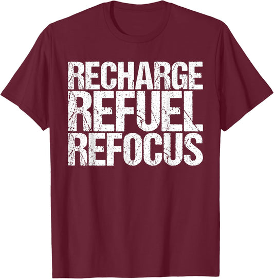 Health Wellness T-Shirt - T-Shirt | Maroon