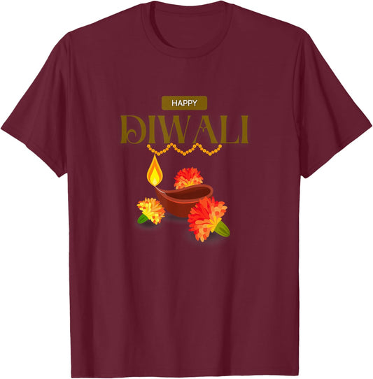 Happy Diwali Festival of Lights Matching Kids T-Shirt - T-Shirt | Maroon