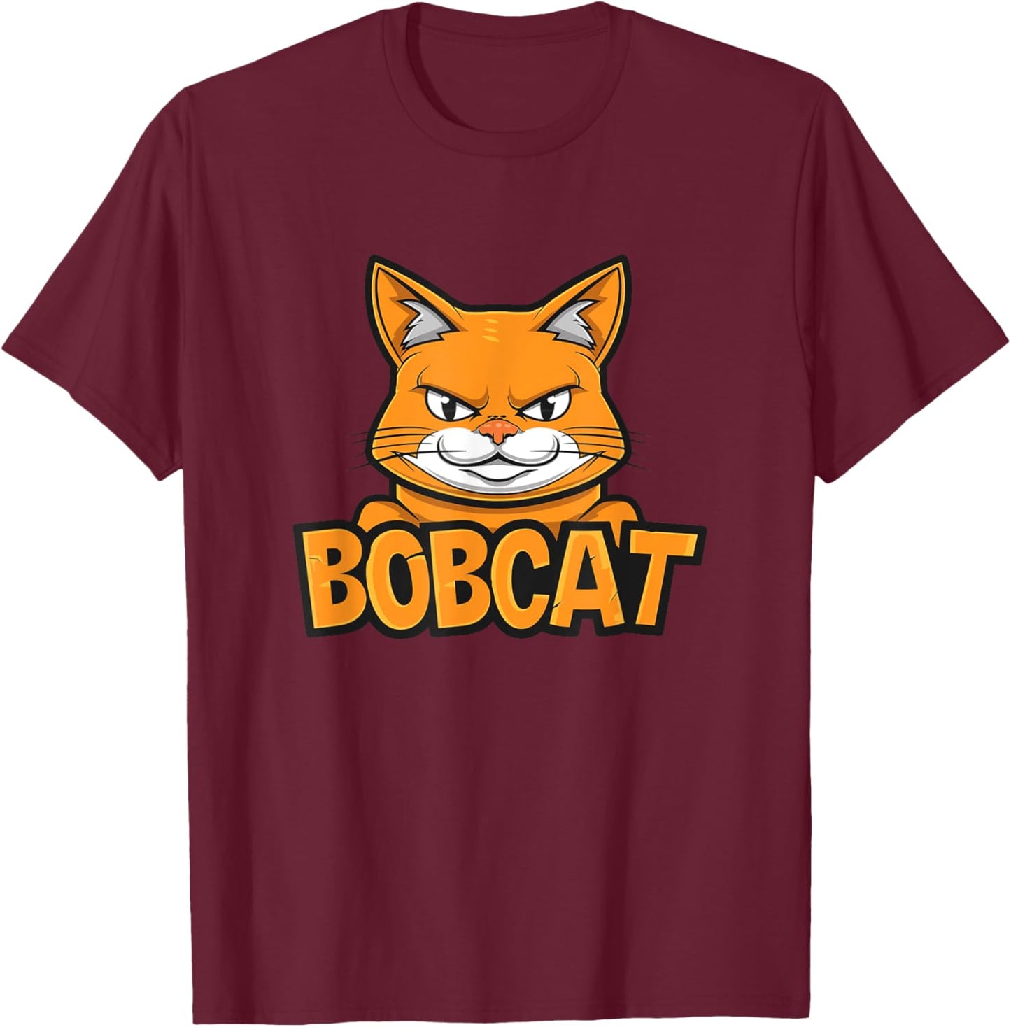 Nice Bobcat Costume for Boys and Girls T-Shirt - T-Shirt | Maroon